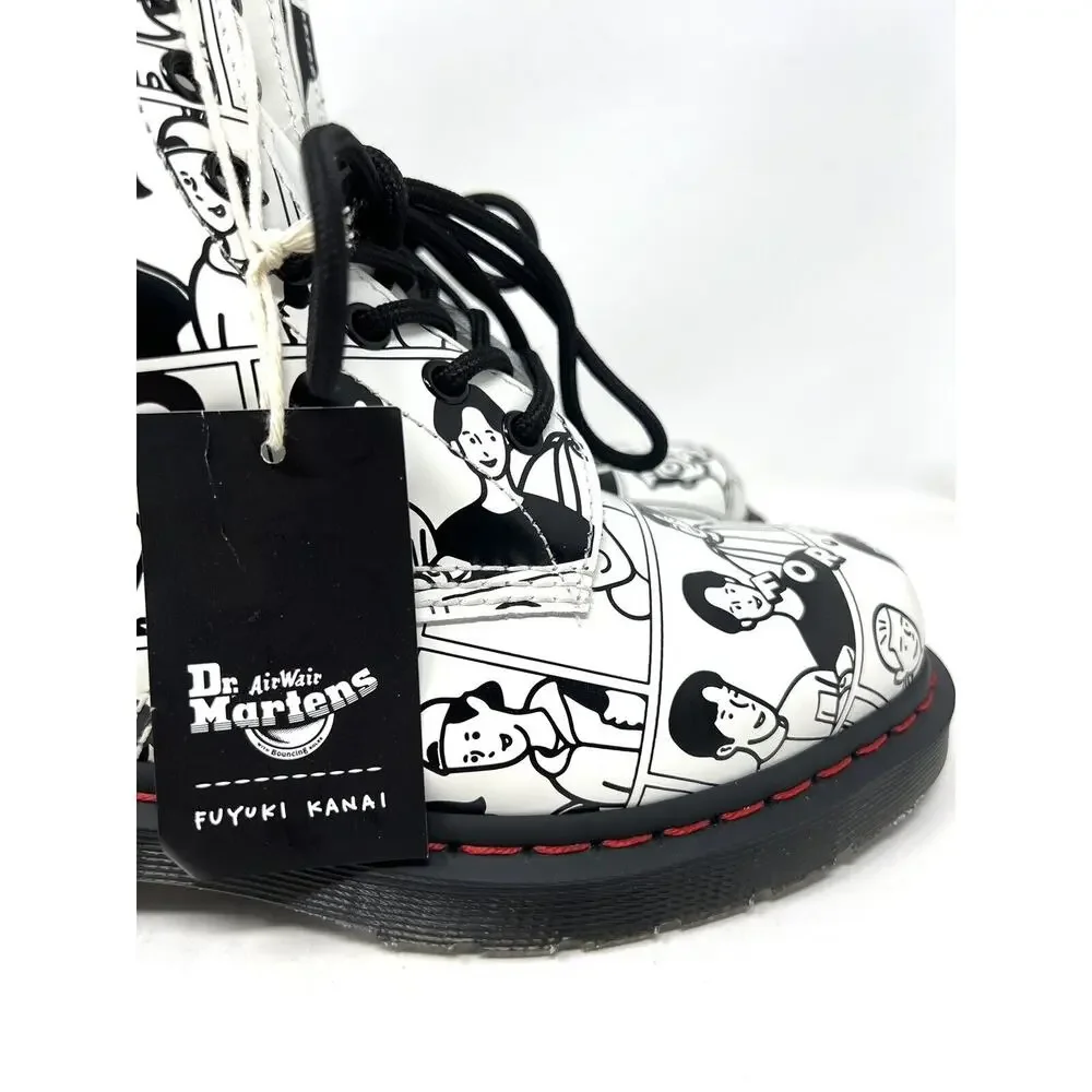 Doc DR. MARTENS 1460 For Pride Fuyuki Kanai Leather Boot Sz Mens 9 / Womens 10 - Picture 7 of 16